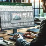 Professionnel créant un tableau croisé dynamique complexe dans Excel