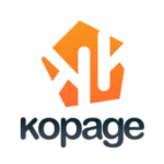 Logo officiel de Kopage, outil de création de sites web.